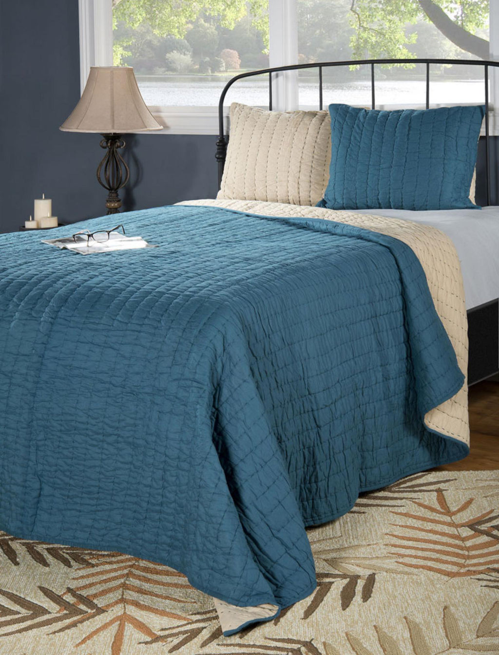 Rizzy BT1412 Gracie Petrol Blue Bedding main image