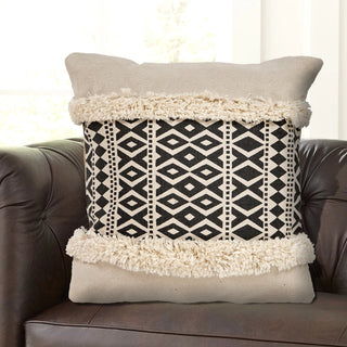 LR Resources Pillows 07333 Black/Natural Corner Image