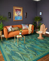 Loloi Pisolino PSO-04 Teal / Lagoon Area Rug by Justina Blakeney Lifestyle Image Feature