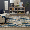 Karastan Vanguard by Drew and Jonathan Home Placid Majolica Blue Area Rug Lifestyle Image