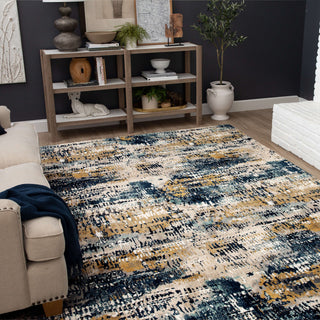 Karastan Vanguard by Drew and Jonathan Home Placid Majolica Blue Area Rug Lifestyle Image