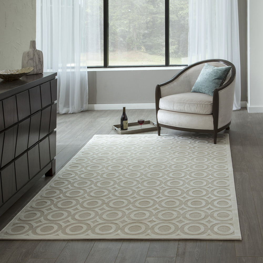 Momeni Platinum PN-03 Ivory Area Rug Room Scene Feature