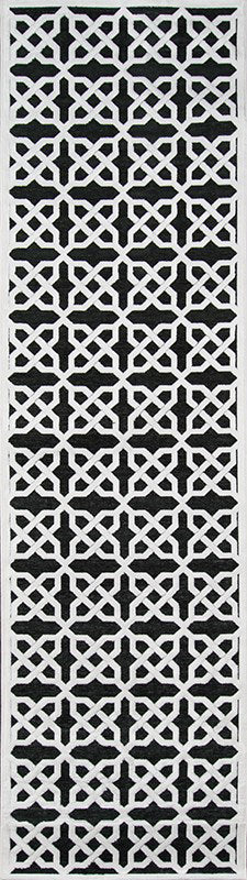 Momeni Platinum PN-04 Black Area Rug Closeup