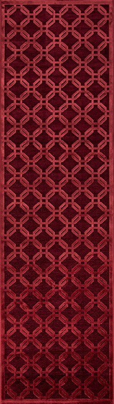 Momeni Platinum PN-08 Red Area Rug Closeup