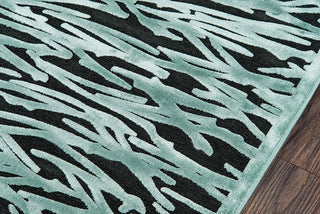 Momeni Platinum PN-09 Teal Area Rug Corner Shot