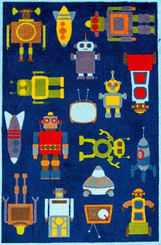 Momeni Mini Mo PLA-2 Blue Area Rug