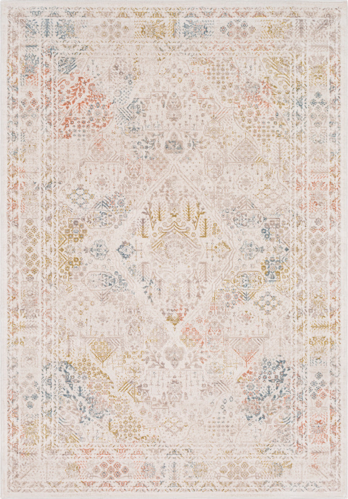 Surya Palermo PLO-2302 Lime Taupe Cream Camel Aqua Area Rug main image