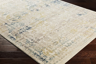 Surya Palermo PLO-2303 Aqua Taupe Lime Cream Navy Area Rug Corner Image