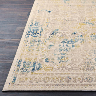 Surya Palermo PLO-2303 Aqua Taupe Lime Cream Navy Area Rug Detail Image