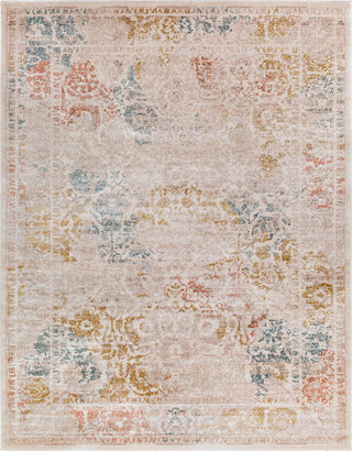 Surya Palermo PLO-2304 Aqua Taupe Cream Lime Camel Area Rug Main Image 8 X 10