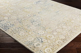 Surya Palermo PLO-2306 Taupe Aqua Cream Navy Lime Area Rug Corner Image