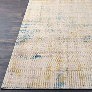 Surya Palermo PLO-2307 Aqua Navy Cream Taupe Lime Area Rug Detail Image