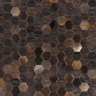 Surya Polar PLR-2001 Chocolate Animal Hide Area Rug Sample Swatch