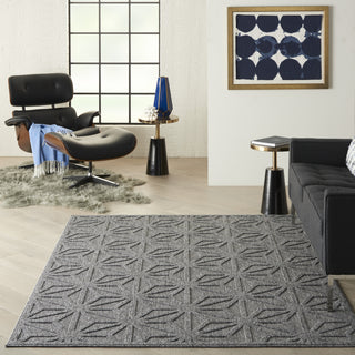 Nourison Palamos PLS01 Dark Grey Area Rug Room Scene 4