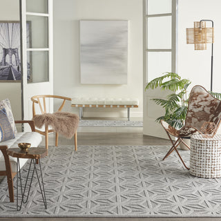 Nourison Palamos PLS01 Lt Grey Area Rug Room Scene Featured