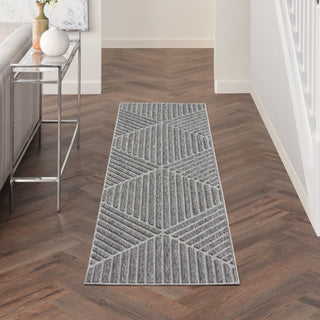 Nourison Palamos PLS05 Dark Grey Area Rug Room Scene 3