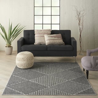 Nourison Palamos PLS05 Dark Grey Area Rug Room Scene 2