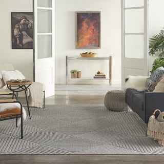 Nourison Palamos PLS05 Lt Grey Area Rug Room Scene Featured