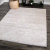 Orian Rugs Plush Shag Horton Check Grey Area Rug Lifestyle Image