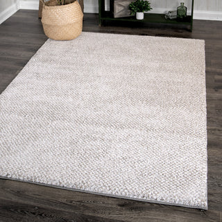 Orian Rugs Plush Shag Horton Check Grey Area Rug Lifestyle Image