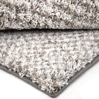 Orian Rugs Plush Shag Horton Check Grey Area Rug Pile Image