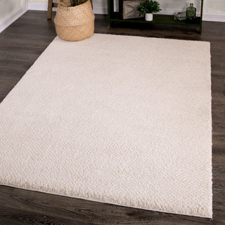 Orian Rugs Plush Shag Horton Check Ivory Area Rug Lifestyle Image Feature