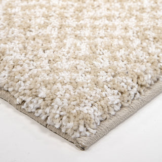 Orian Rugs Plush Shag Horton Check Ivory Area Rug Corner Image