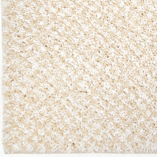 Orian Rugs Plush Shag Horton Check Ivory Area Rug Close up