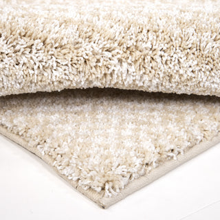 Orian Rugs Plush Shag Horton Check Ivory Area Rug Pile Image