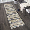 Orian Rugs Plush Shag Modern Abstract Distressed Blue Area Rug Lifestyle Image