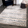 Orian Rugs Plush Shag Modern Abstract Distressed Blue Area Rug Lifestyle Image Feature