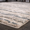 Orian Rugs Plush Shag Modern Abstract Distressed Blue Area Rug 