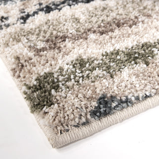 Orian Rugs Plush Shag Modern Abstract Distressed Blue Area Rug Corner Image