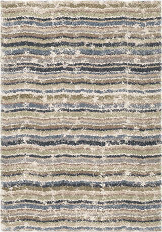 Orian Rugs Plush Shag Modern Abstract Distressed Blue Area Rug Main Image