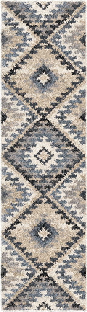 Orian Rugs Plush Shag Modern Diamonds Muted Blue Area Rug main image