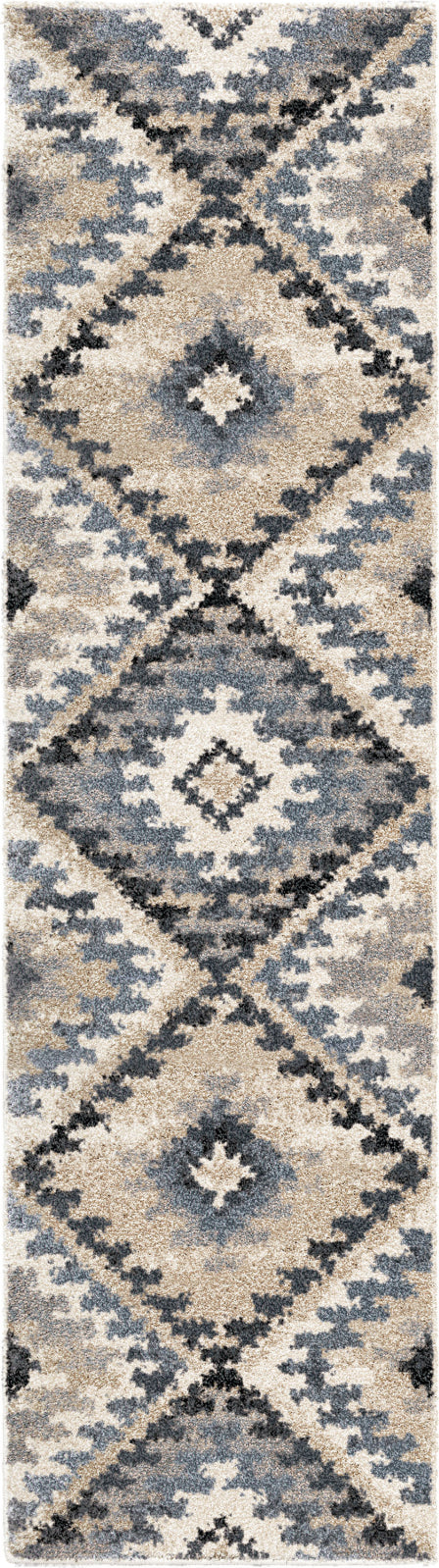 Orian Rugs Plush Shag Modern Diamonds Muted Blue Area Rug – Incredible ...