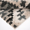 Orian Rugs Plush Shag Modern Diamonds Muted Blue Area Rug Pile Image