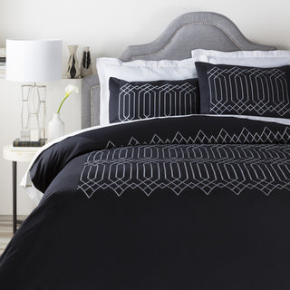 Surya Plaza PLZ-4003 Black Bedding Twin Duvet