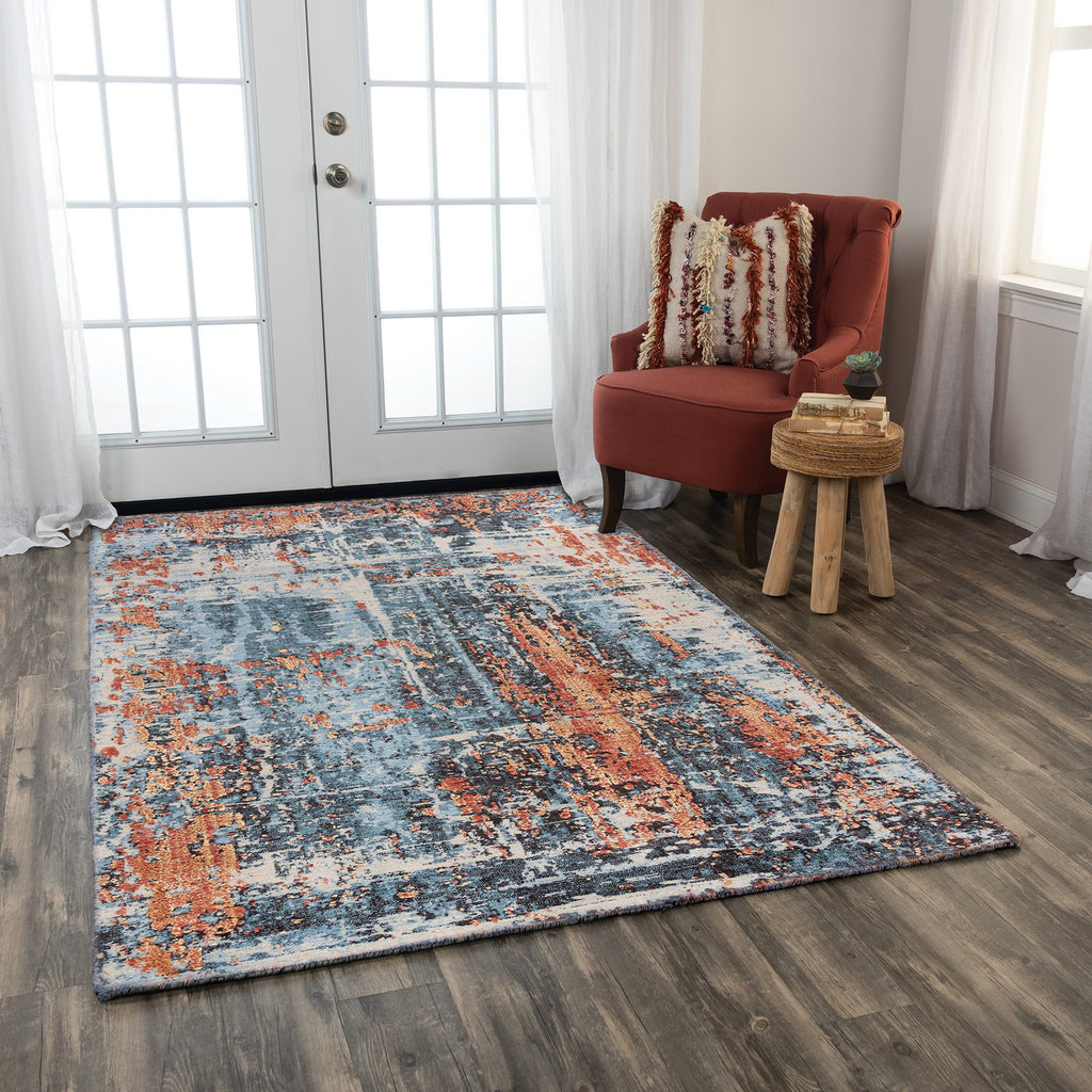 Rizzy Premier PMR101 Blue Area Rug Room Image Feature