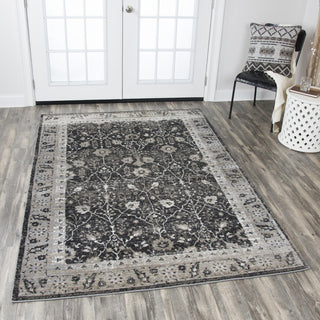 Rizzy Panache PN6966 Black Area Rug Corner Image