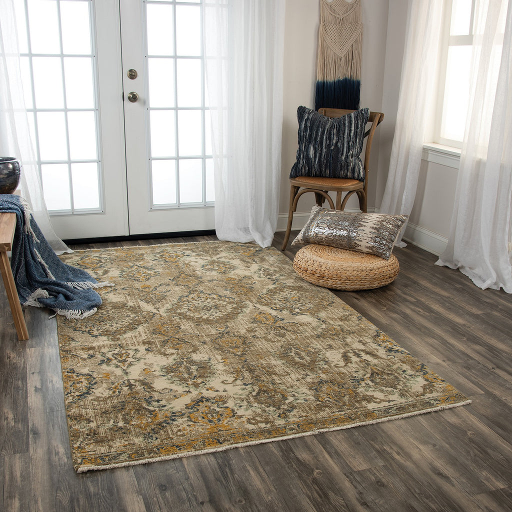 Rizzy Platinum PNM101 Beige/Brown Area Rug Room Image Feature