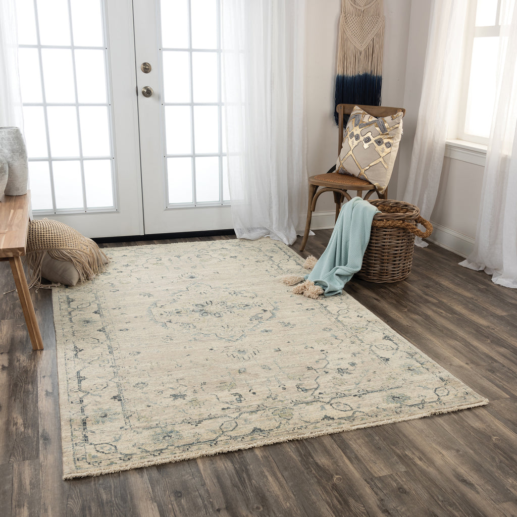Rizzy Platinum PNM104 Beige/Green Area Rug Room Image Feature