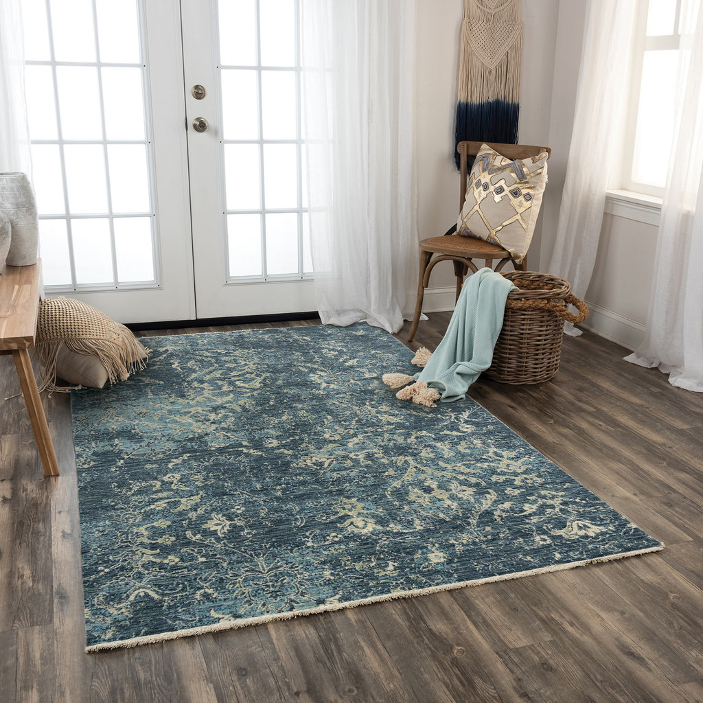 Rizzy Platinum PNM108 Blue Area Rug Room Image Feature