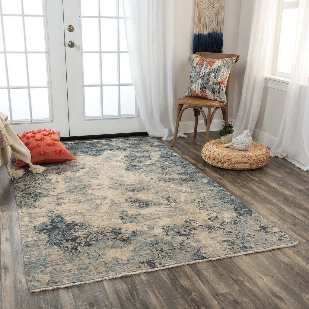 Rizzy Platinum PNM109 Blue Area Rug Room Image Feature