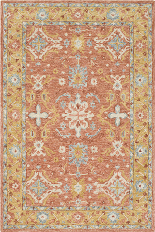 Surya Panipat PNP-2305 Camel Dark Brown Olive Teal Ice Blue Cream Area Rug main image