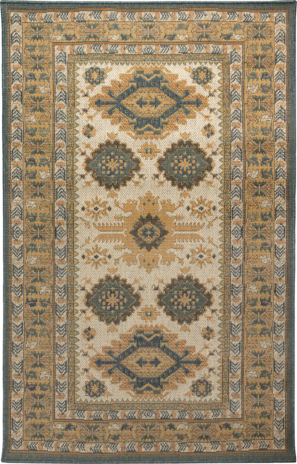 Trans Ocean Patio 6062/12 Serapi Ivory Area Rug by Liora Manne