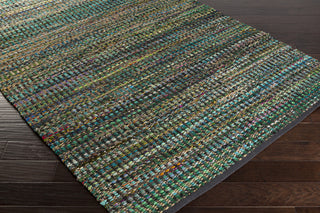 Surya Poem POE-8000 Teal Hand Woven Area Rug by Papilio 5x8 Corner