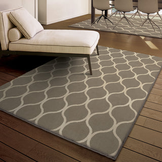 Orian Rugs Poise Infinity Gray Area Rug Room Scene Feature