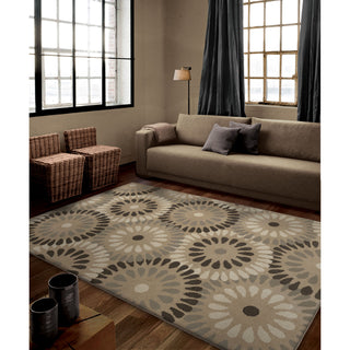 Orian Rugs Poise Windmill Gray Area Rug Room Scene Feature