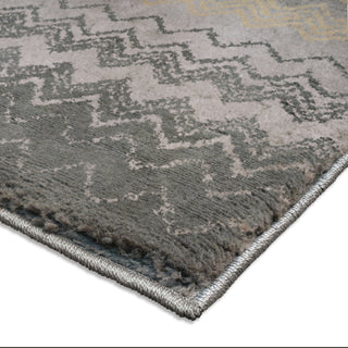 Orian Rugs Poise Waving Chevron Gray Area Rug Corner Shot